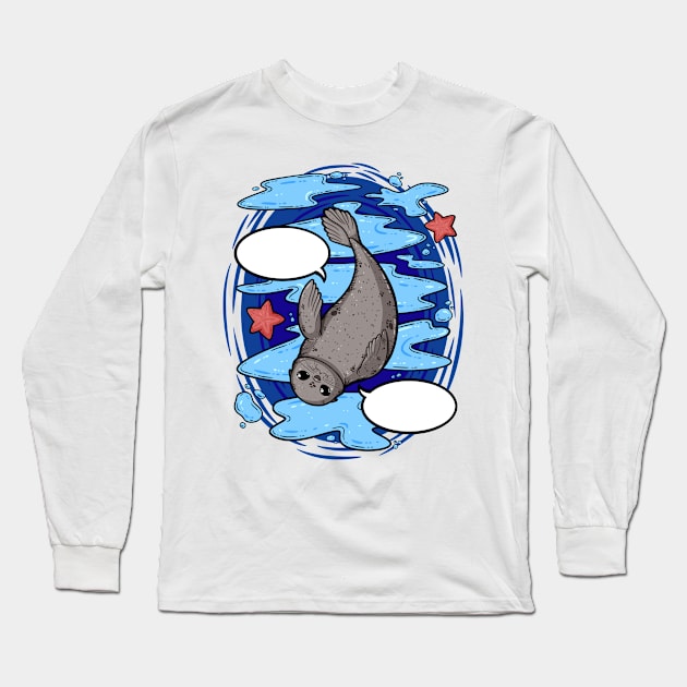 Cute Seal Long Sleeve T-Shirt by zarya_kiqo